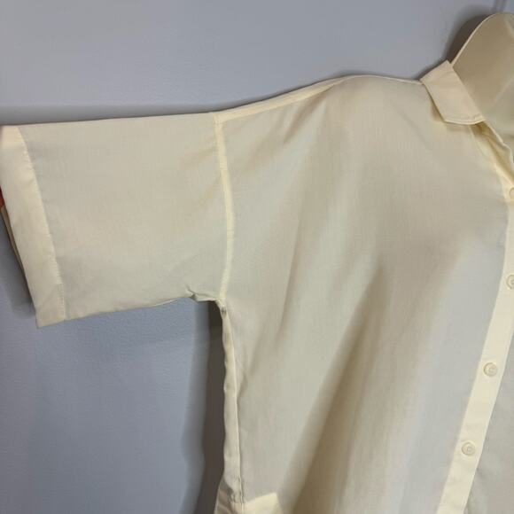 Everlane The Short-Sleeve Square Shirt Relax Butterlite Cream Women's XS - Picture 6 of 13